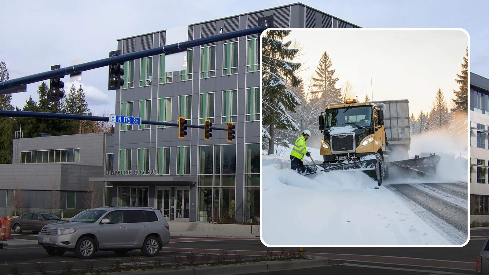 Powder Snow Removal in Shoreline, King County, WA - On the rare cold, dry spells that bring true powder to the lowlands, we clear it fast before winds redrift it.