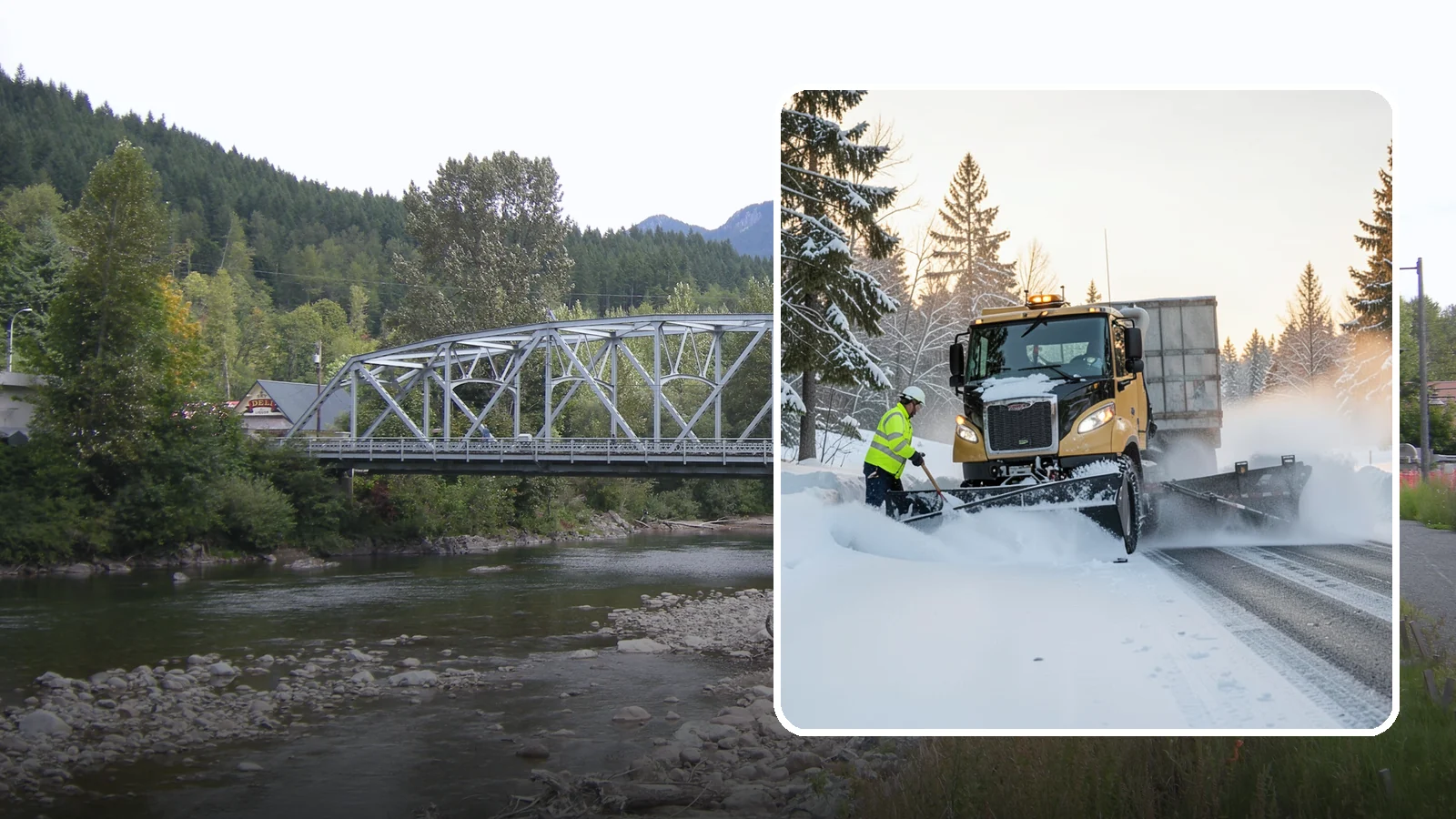 Powder Snow Removal in Skykomish, King County, WA - On the rare cold, dry spells that bring true powder to the lowlands, we clear it fast before winds redrift it.