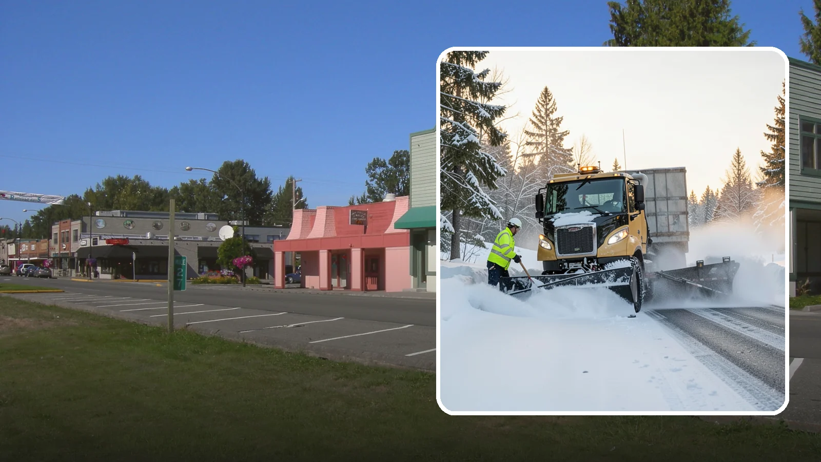 Powder Snow Removal in Snoqualmie, King County, WA - On the rare cold, dry spells that bring true powder to the lowlands, we clear it fast before winds redrift it.