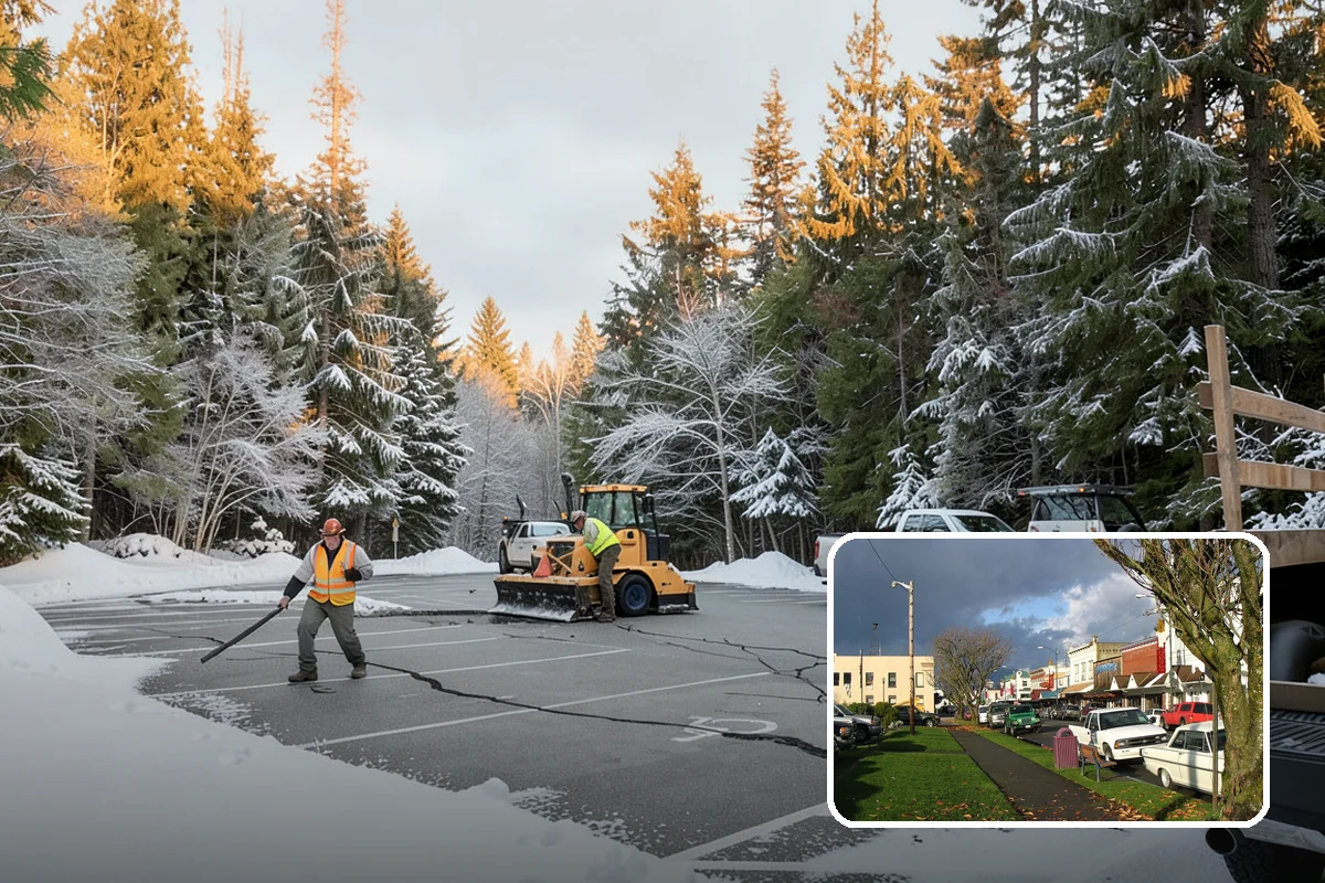 Pre-Storm Treatment in Arlington, Snohomish County, WA - Prevents snow and ice from bonding to pavement