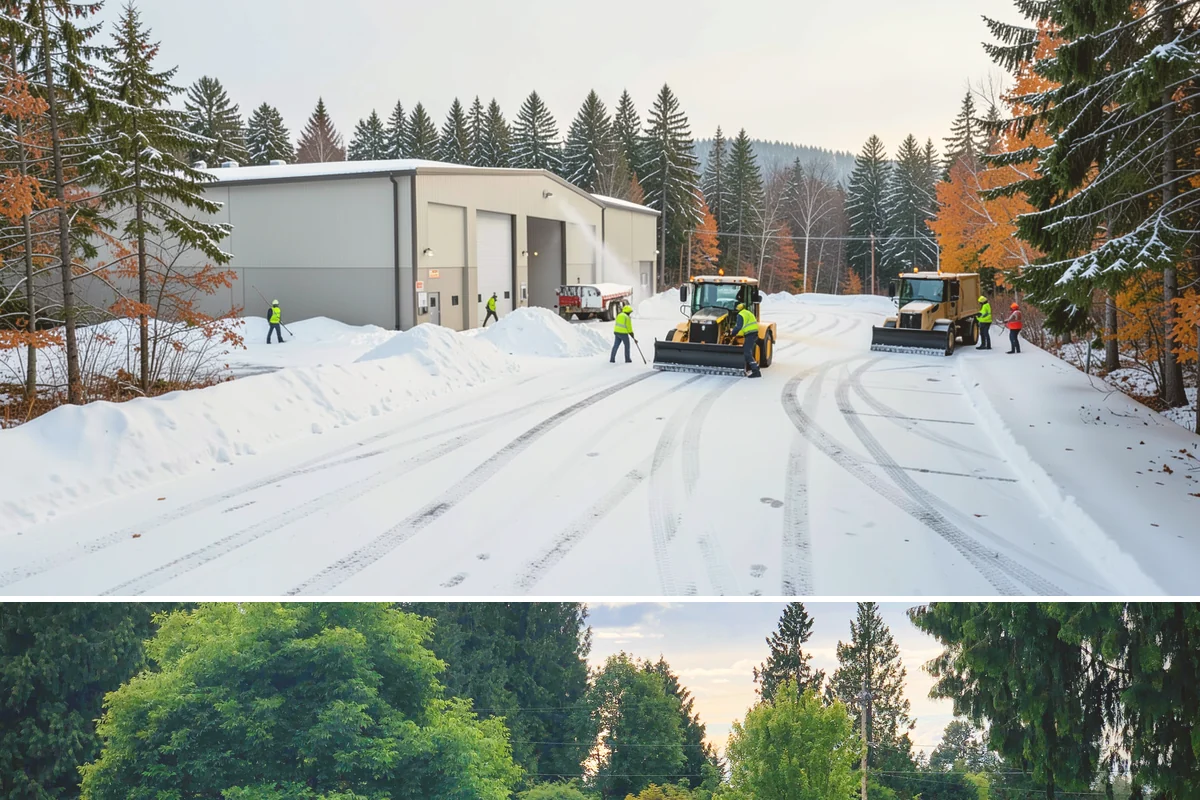 Pre-Storm Treatment in Bonney Lake, Pierce County, WA - Pretreatment is applied in the hours before any forecast snow, most often during December and January cold snaps.