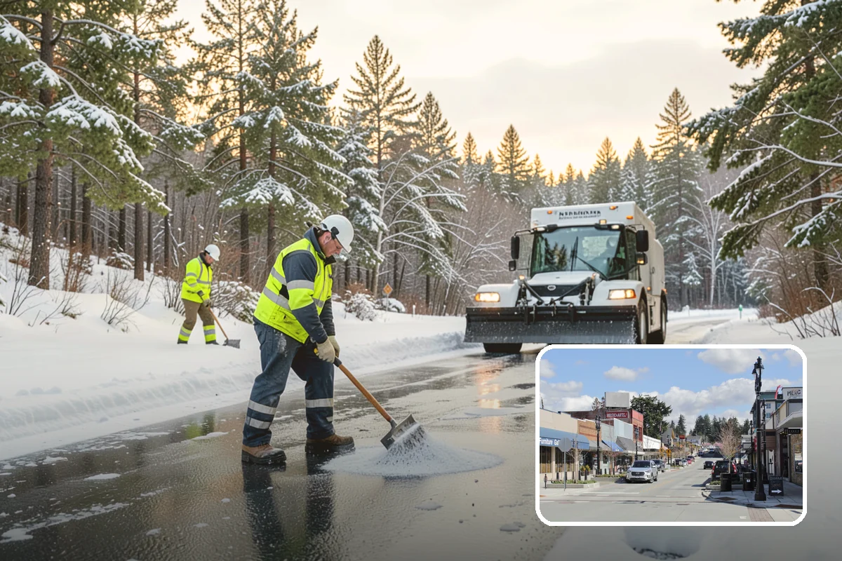 Pre-Storm Treatment in Bothell, King County, WA - Prevents snow and ice from bonding to pavement