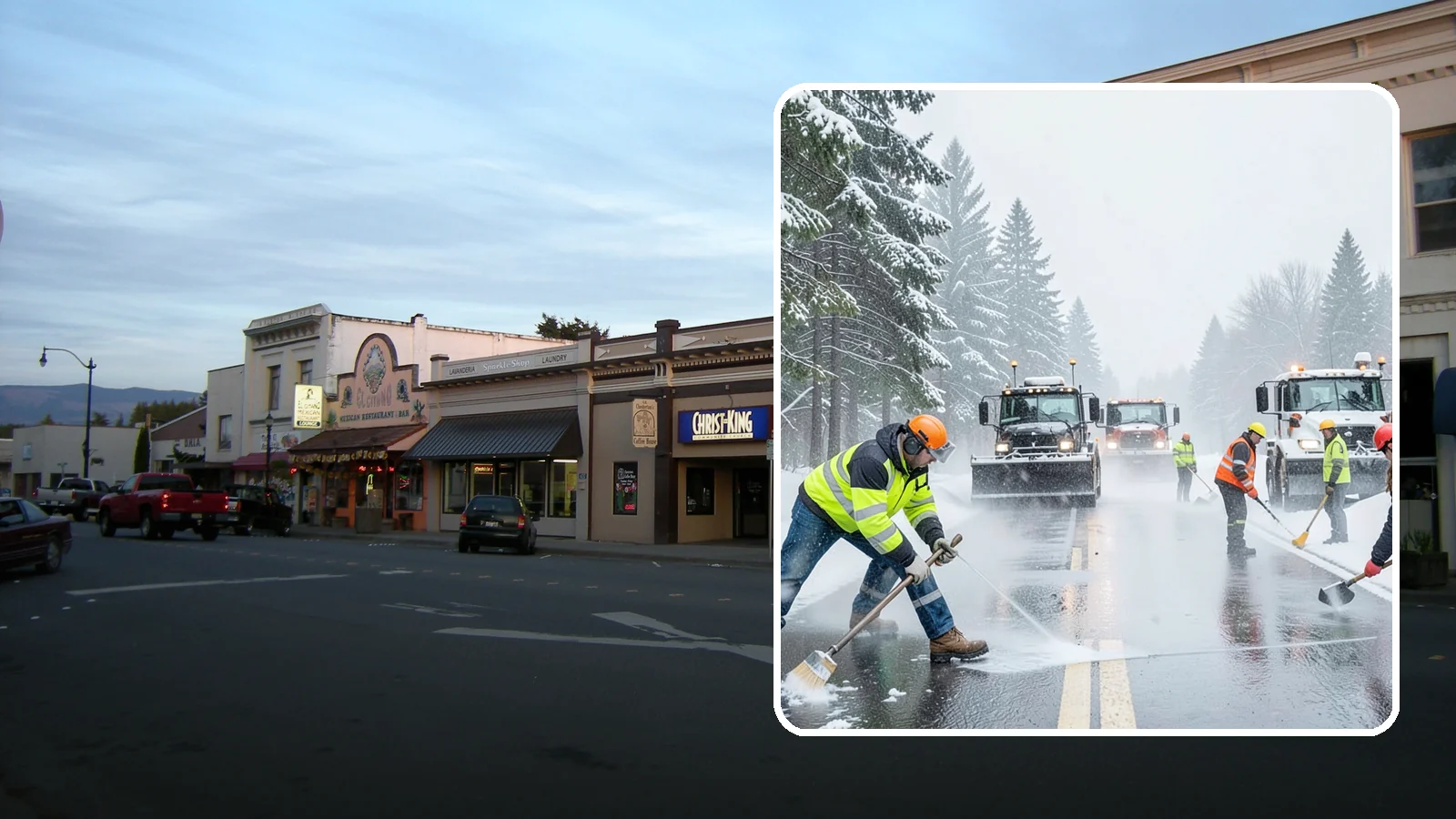 Pre-Storm Treatment in Burlington, Skagit County, WA - Proactive anti-icing applied before snow arrives so accumulation never bonds to your pavement.