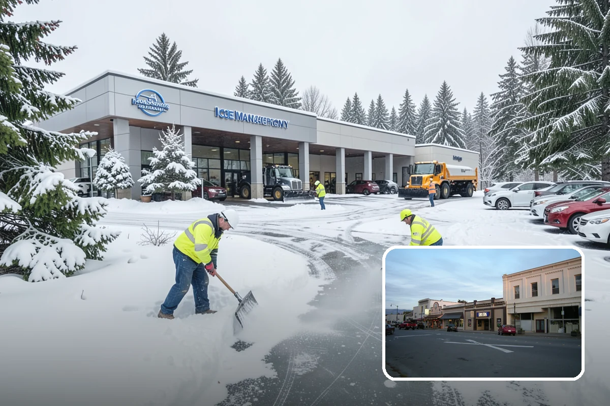 Pre-Storm Treatment in Burlington, Skagit County, WA - Prevents snow and ice from bonding to pavement