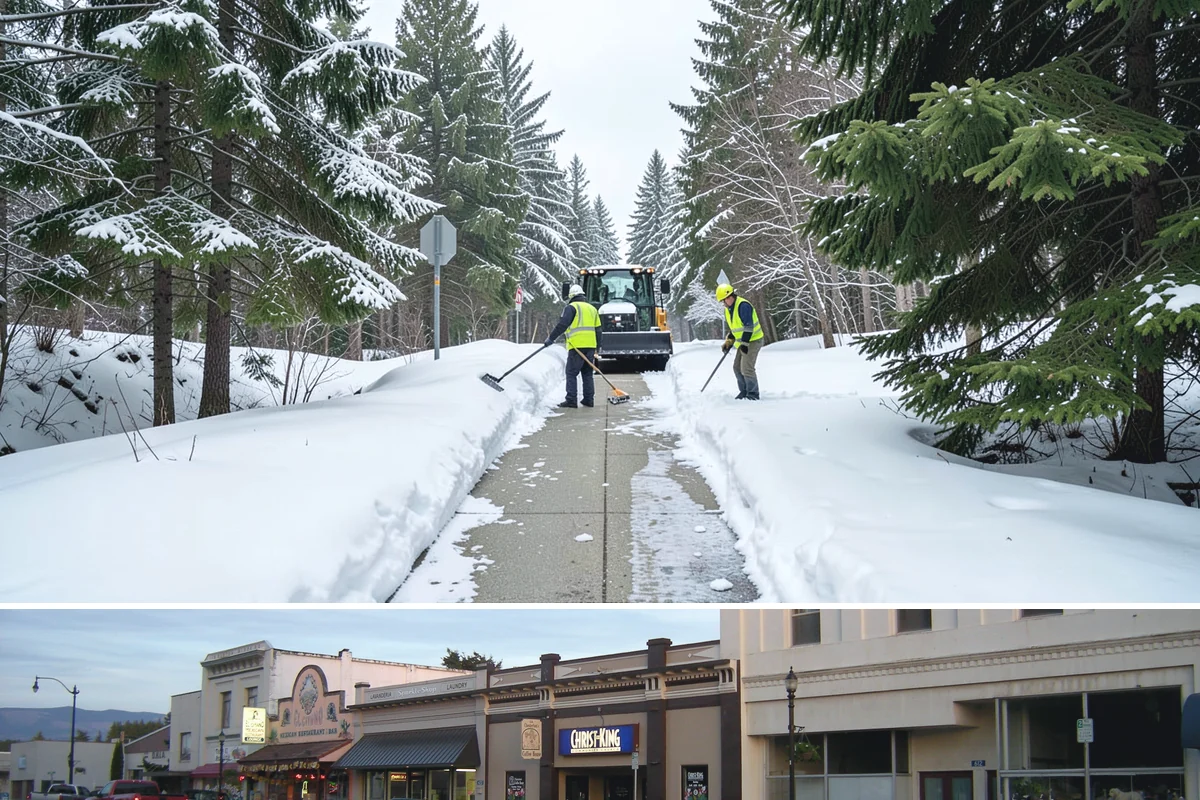 Pre-Storm Treatment in Burlington, Skagit County, WA - Pretreatment is applied in the hours before any forecast snow, most often during December and January cold snaps.