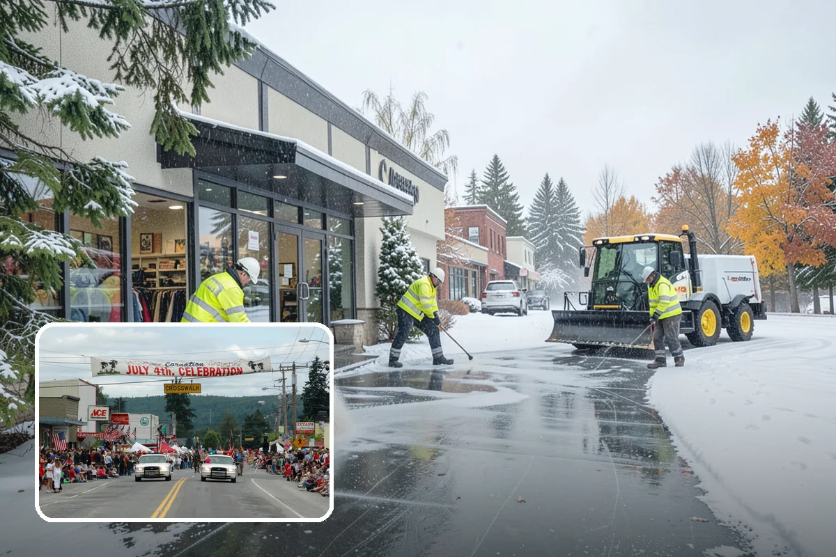 Pre-Storm Treatment in Carnation, King County, WA - Prevents snow and ice from bonding to pavement