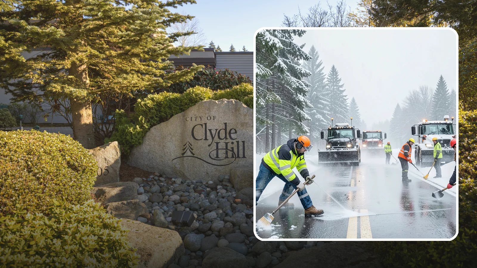 Pre-Storm Treatment in Clyde Hill, King County, WA - Proactive anti-icing applied before snow arrives so accumulation never bonds to your pavement.