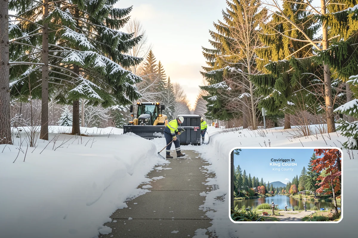 Pre-Storm Treatment in Covington, King County, WA - Prevents snow and ice from bonding to pavement