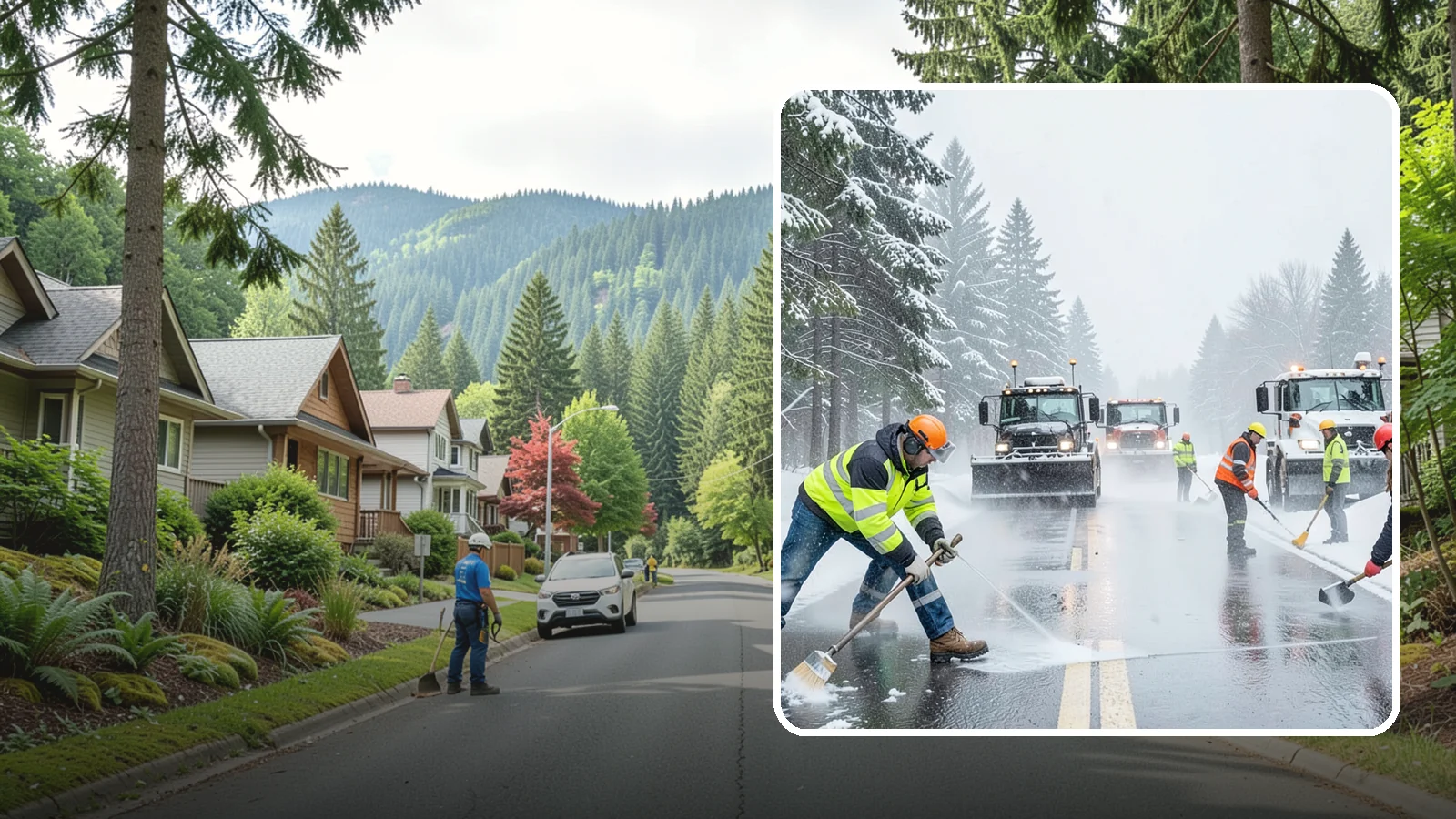 Pre-Storm Treatment in Darrington, Snohomish County, WA - Proactive anti-icing applied before snow arrives so accumulation never bonds to your pavement.