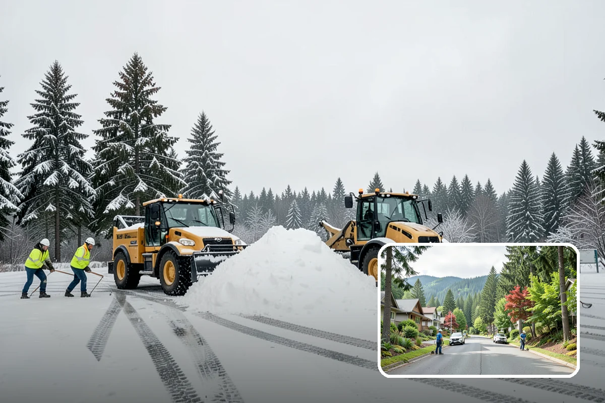 Pre-Storm Treatment in Darrington, Snohomish County, WA - Prevents snow and ice from bonding to pavement