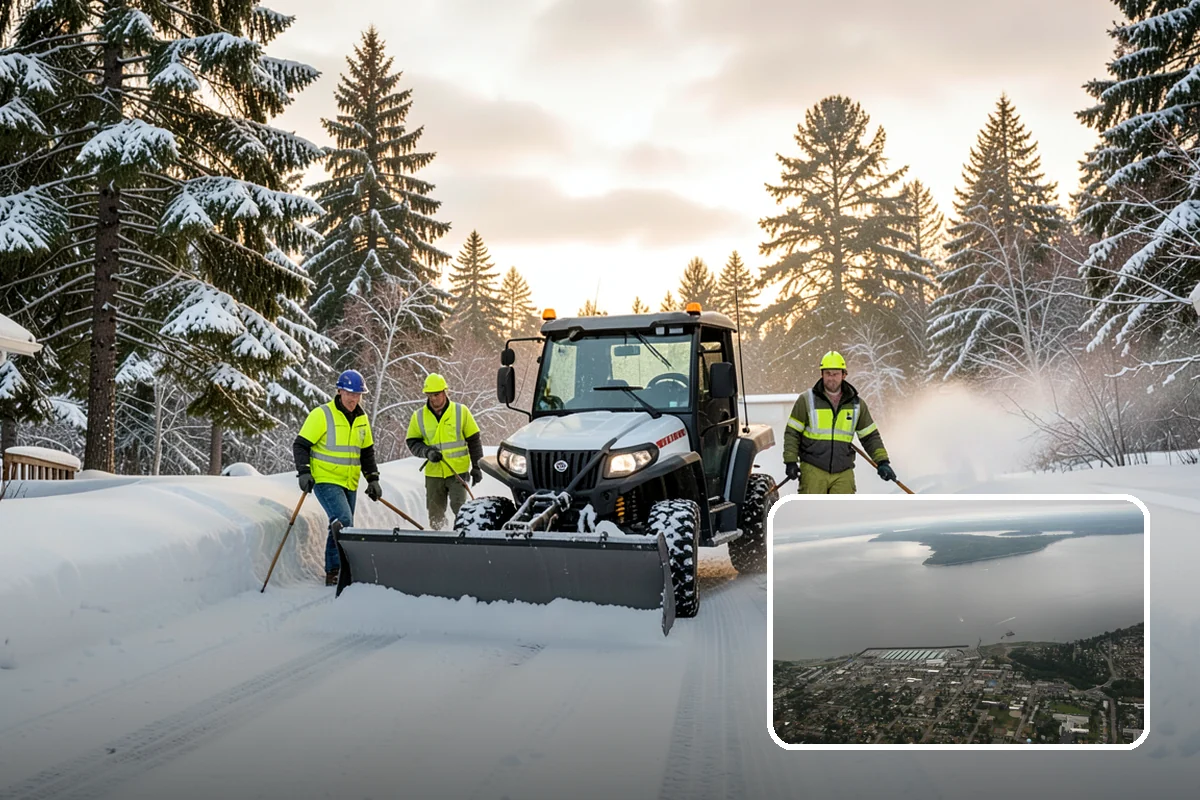 Pre-Storm Treatment in Des Moines, King County, WA - Prevents snow and ice from bonding to pavement