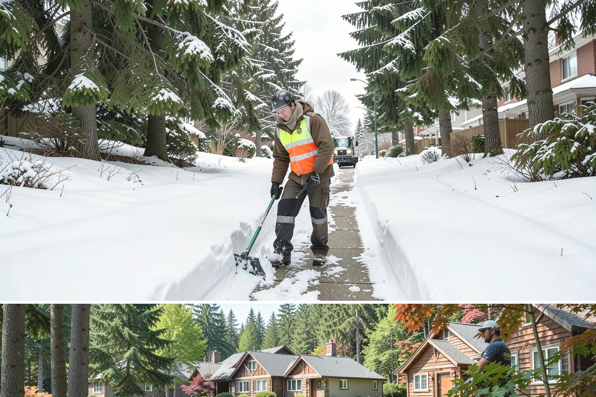 Pre-Storm Treatment in Edgewood, Pierce County, WA - Pretreatment is applied in the hours before any forecast snow, most often during December and January cold snaps.