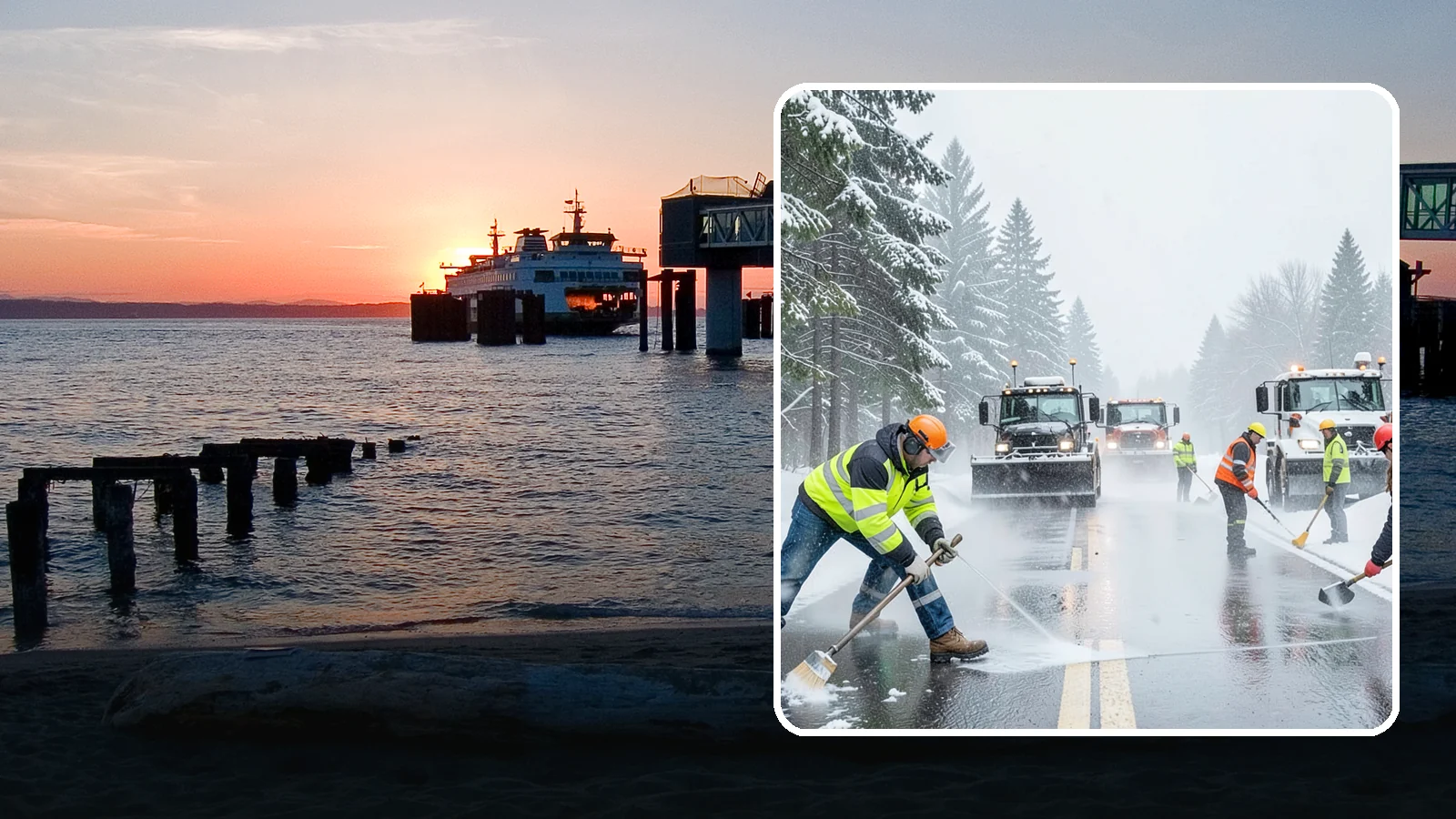 Pre-Storm Treatment in Edmonds, Snohomish County, WA - Proactive anti-icing applied before snow arrives so accumulation never bonds to your pavement.