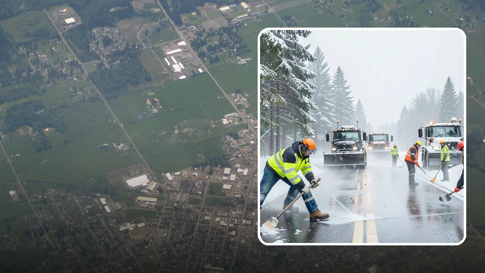 Pre-Storm Treatment in Enumclaw, King County, WA - Proactive anti-icing applied before snow arrives so accumulation never bonds to your pavement.