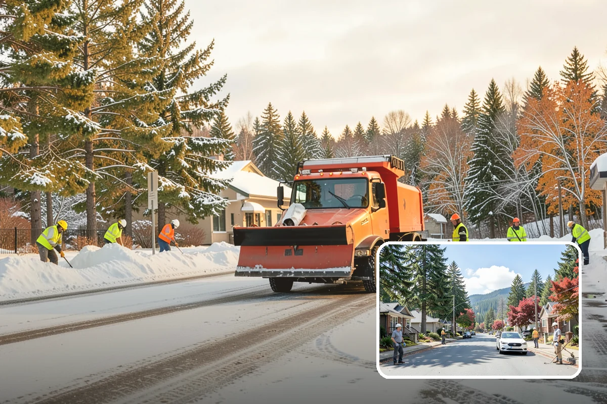 Pre-Storm Treatment in Hunts Point, King County, WA - Prevents snow and ice from bonding to pavement