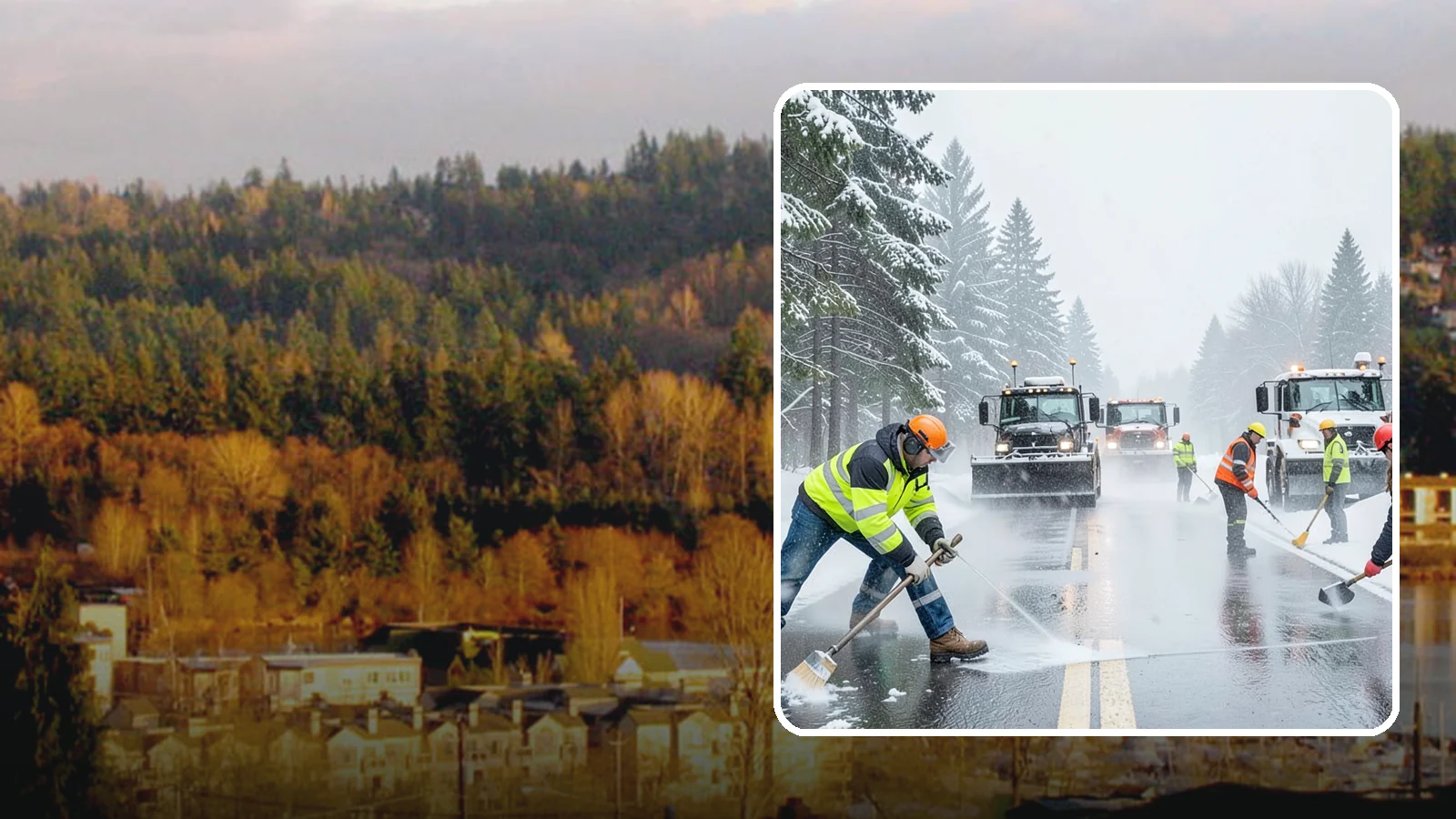Pre-Storm Treatment in Kenmore, King County, WA - Proactive anti-icing applied before snow arrives so accumulation never bonds to your pavement.