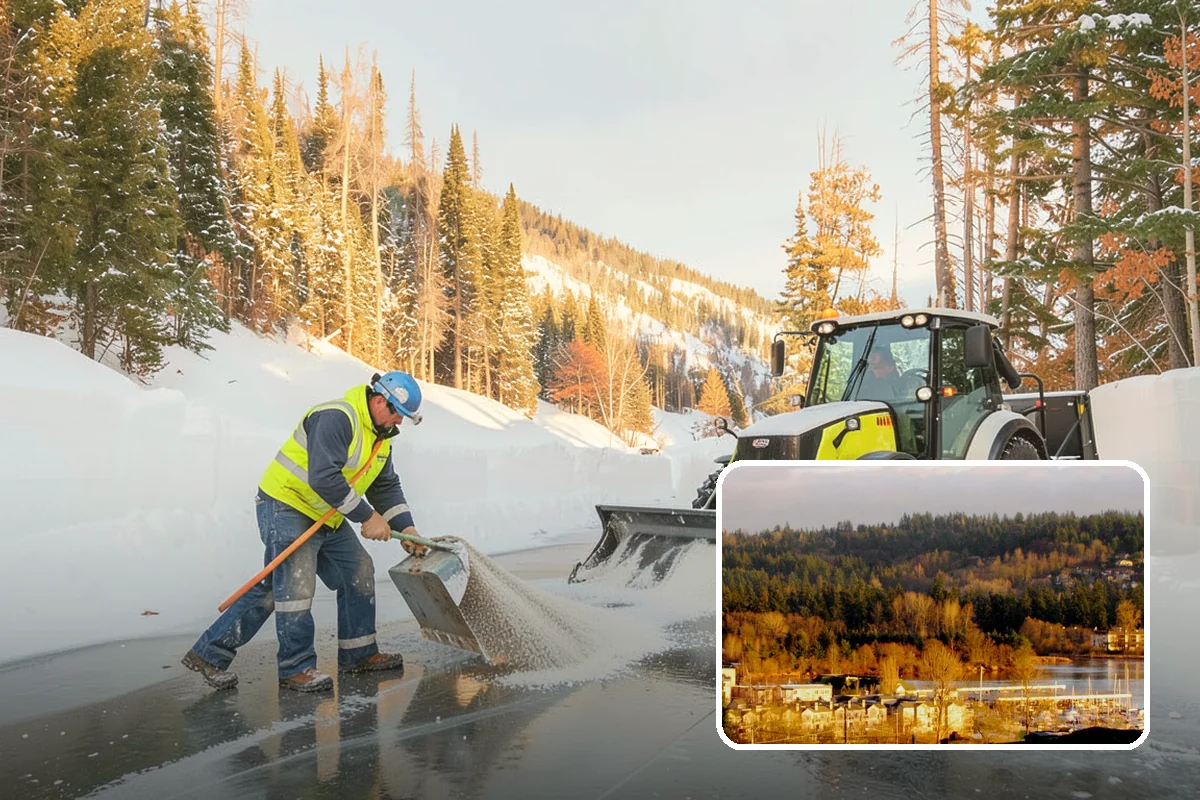 Pre-Storm Treatment in Kenmore, King County, WA - Prevents snow and ice from bonding to pavement