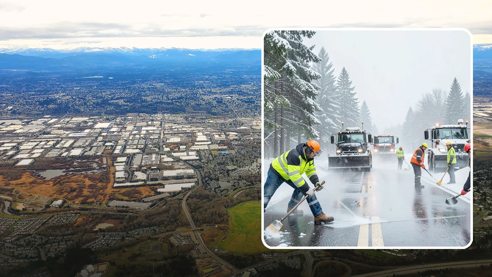 Pre-Storm Treatment in Kent, King County, WA - Proactive anti-icing applied before snow arrives so accumulation never bonds to your pavement.