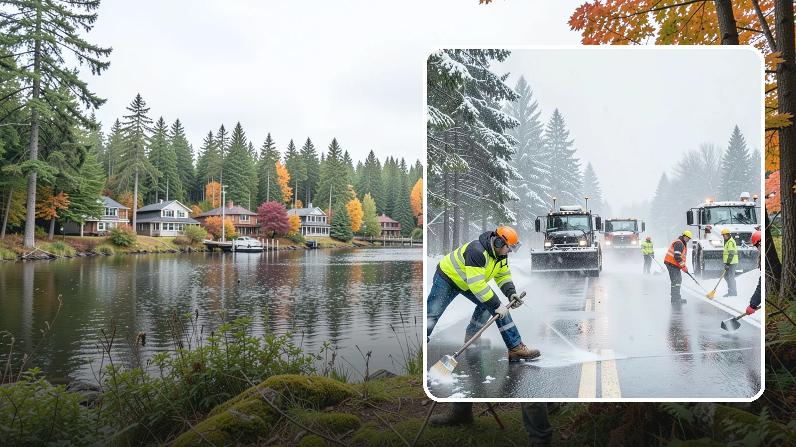 Pre-Storm Treatment in La Conner, Skagit County, WA - Proactive anti-icing applied before snow arrives so accumulation never bonds to your pavement.