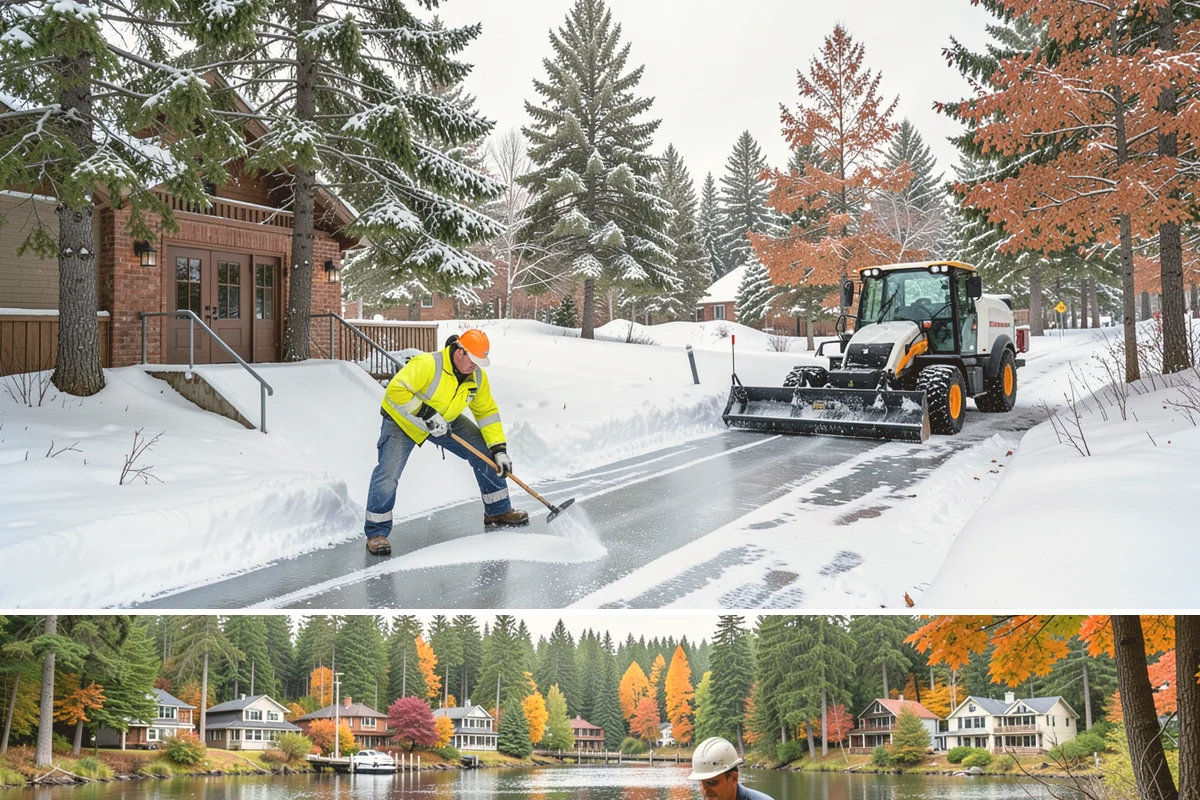 Pre-Storm Treatment in La Conner, Skagit County, WA - Pretreatment is applied in the hours before any forecast snow, most often during December and January cold snaps.