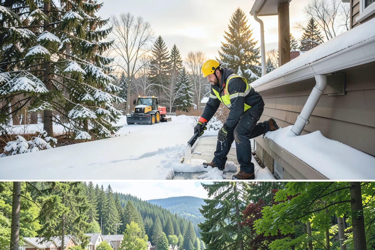 Pre-Storm Treatment in Lake Forest Park, King County, WA - Pretreatment is applied in the hours before any forecast snow, most often during December and January cold snaps.
