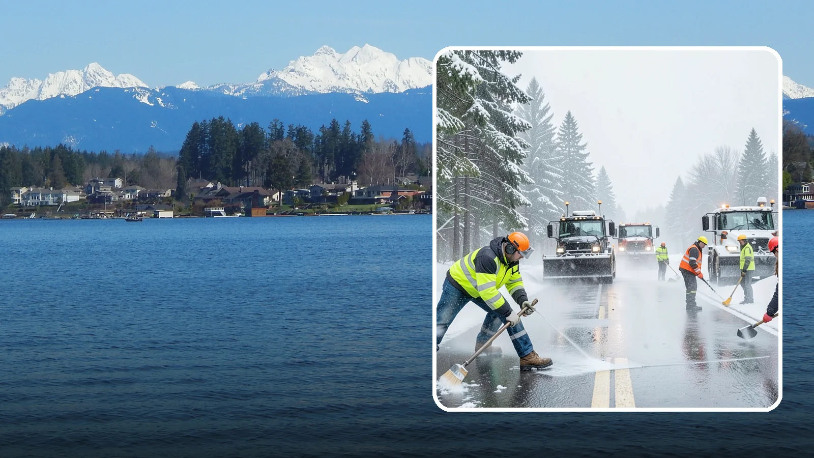 Pre-Storm Treatment in Lake Stevens, Snohomish County, WA - Proactive anti-icing applied before snow arrives so accumulation never bonds to your pavement.