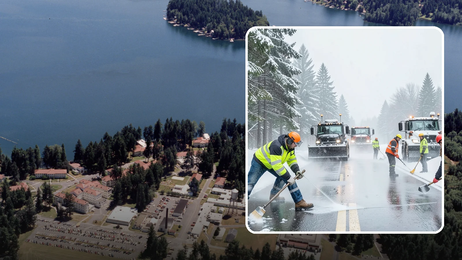 Pre-Storm Treatment in Lakewood, Pierce County, WA - Proactive anti-icing applied before snow arrives so accumulation never bonds to your pavement.