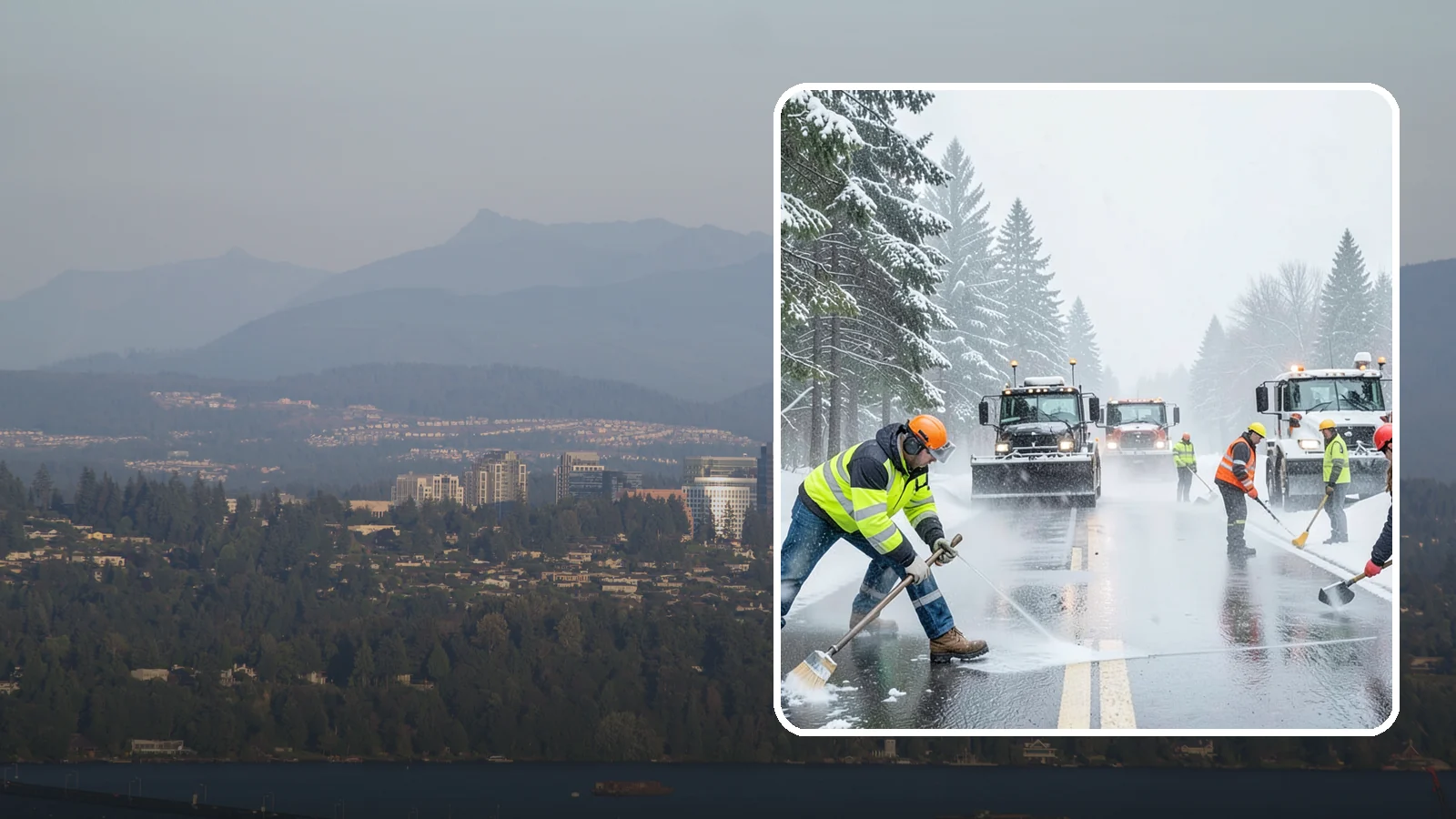Pre-Storm Treatment in Medina, King County, WA - Proactive anti-icing applied before snow arrives so accumulation never bonds to your pavement.