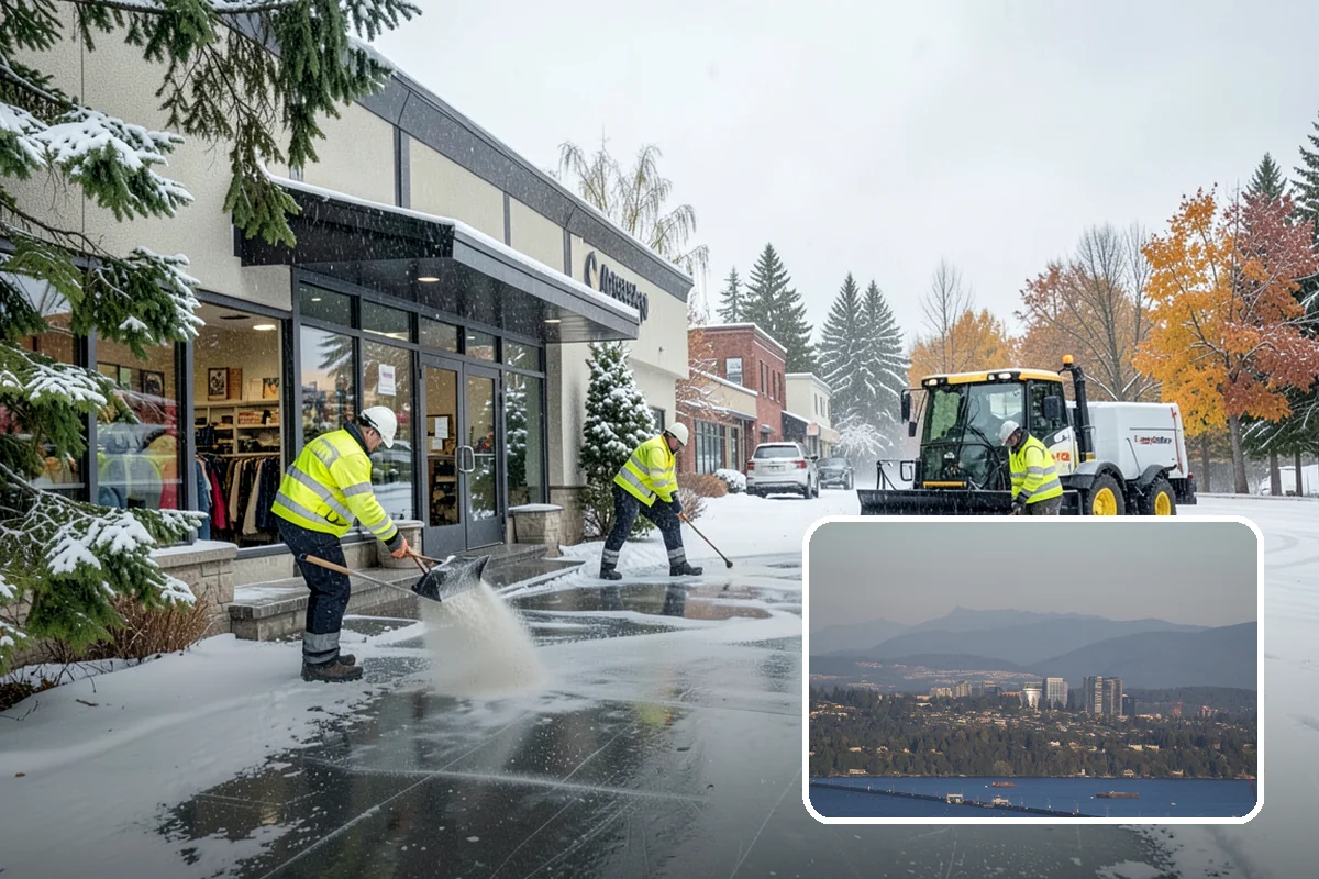 Pre-Storm Treatment in Medina, King County, WA - Prevents snow and ice from bonding to pavement