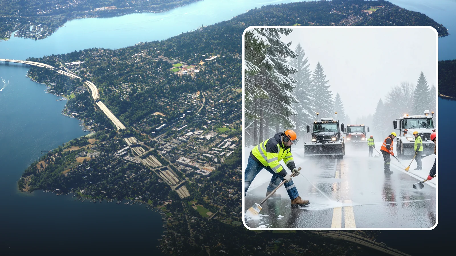 Pre-Storm Treatment in Mercer Island, King County, WA - Proactive anti-icing applied before snow arrives so accumulation never bonds to your pavement.