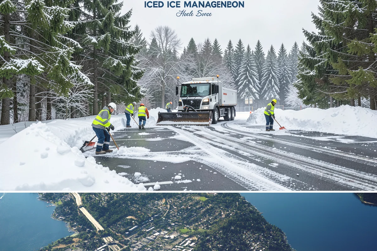 Pre-Storm Treatment in Mercer Island, King County, WA - Pretreatment is applied in the hours before any forecast snow, most often during December and January cold snaps.