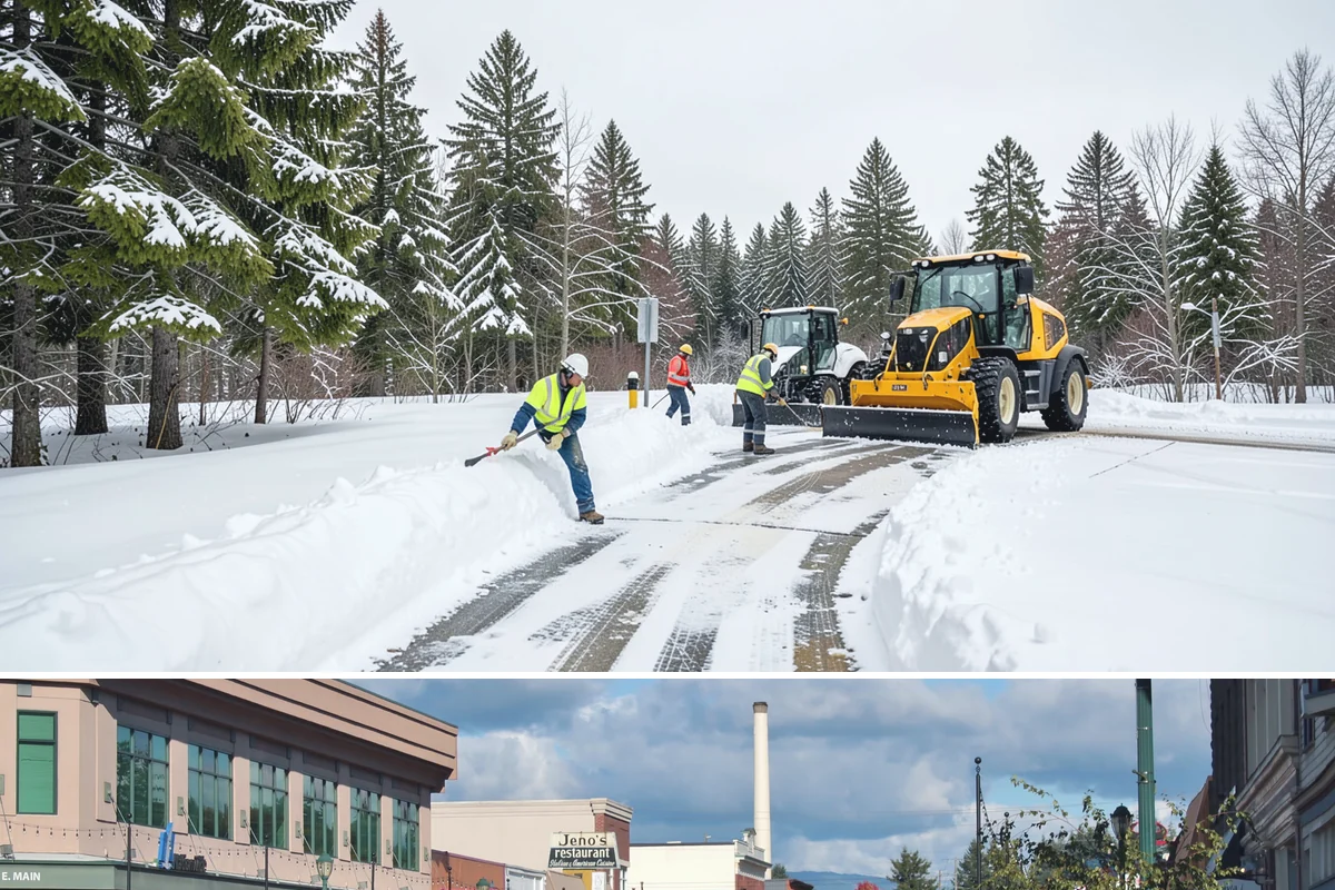Pre-Storm Treatment in Monroe, Snohomish County, WA - Pretreatment is applied in the hours before any forecast snow, most often during December and January cold snaps.