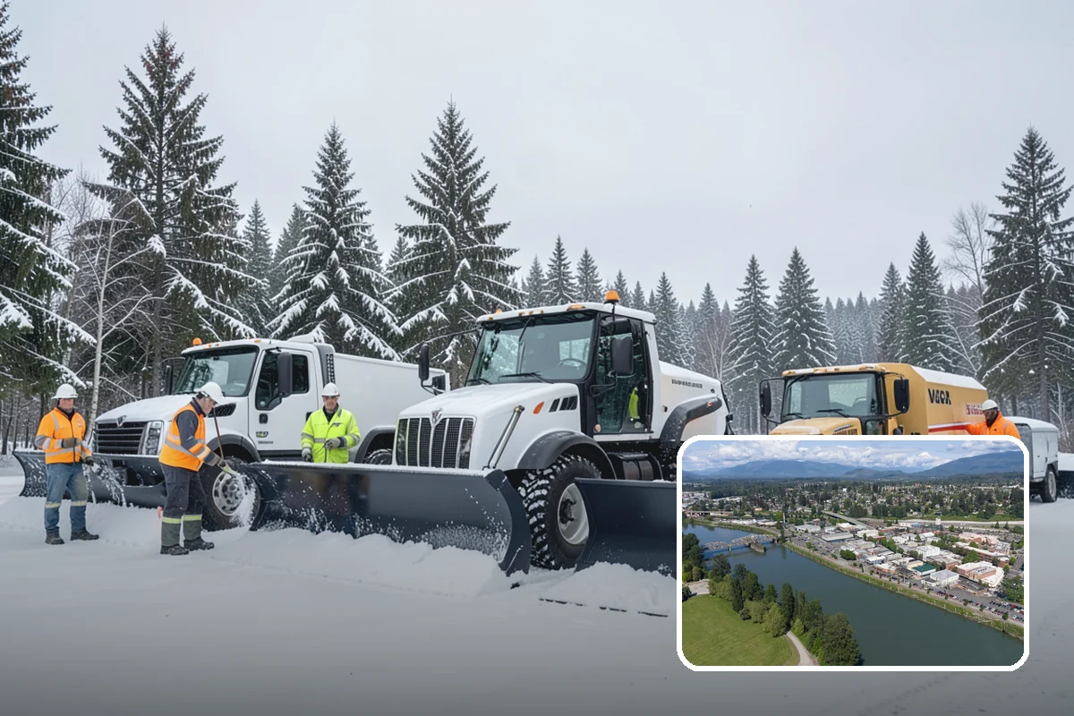 Pre-Storm Treatment in Mount Vernon, Skagit County, WA - Prevents snow and ice from bonding to pavement