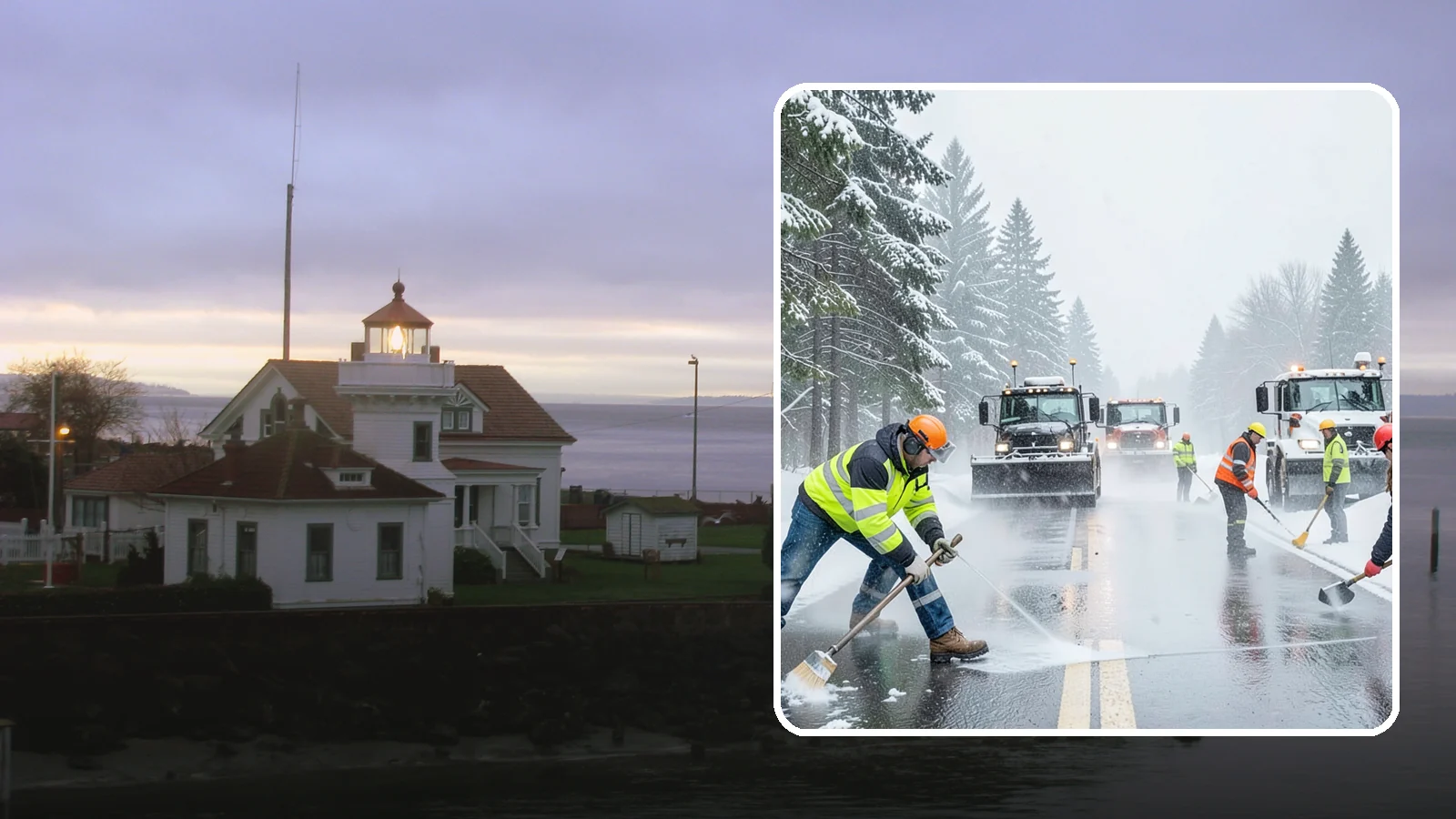 Pre-Storm Treatment in Mukilteo, Snohomish County, WA - Proactive anti-icing applied before snow arrives so accumulation never bonds to your pavement.