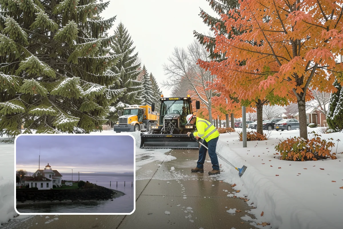 Pre-Storm Treatment in Mukilteo, Snohomish County, WA - Prevents snow and ice from bonding to pavement