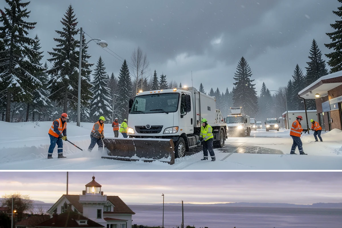 Pre-Storm Treatment in Mukilteo, Snohomish County, WA - Pretreatment is applied in the hours before any forecast snow, most often during December and January cold snaps.