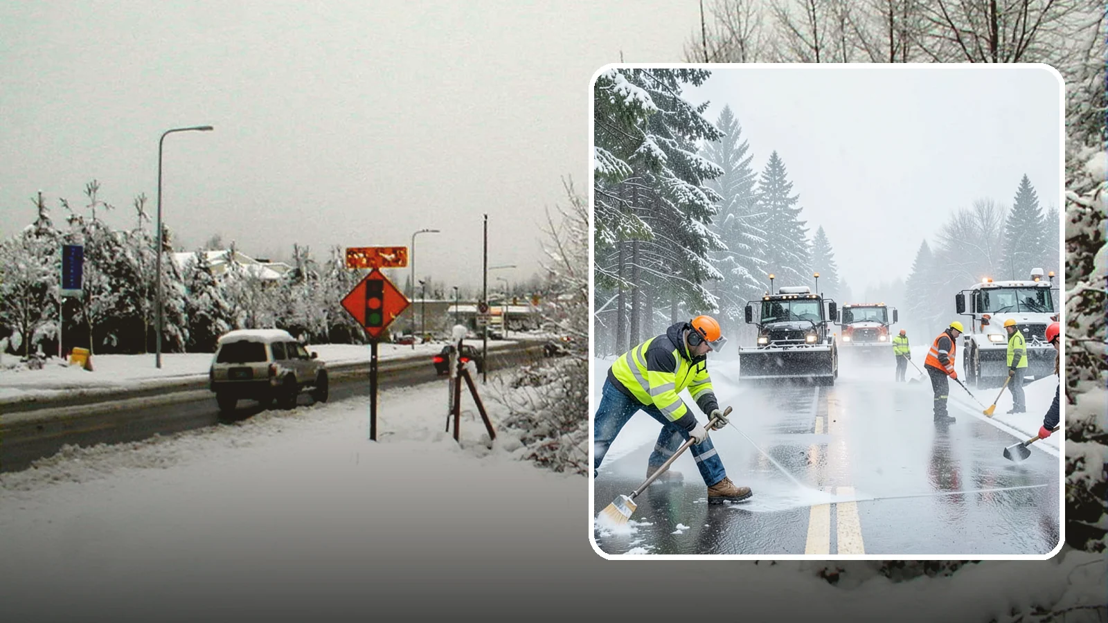 Pre-Storm Treatment in Newcastle, King County, WA - Proactive anti-icing applied before snow arrives so accumulation never bonds to your pavement.