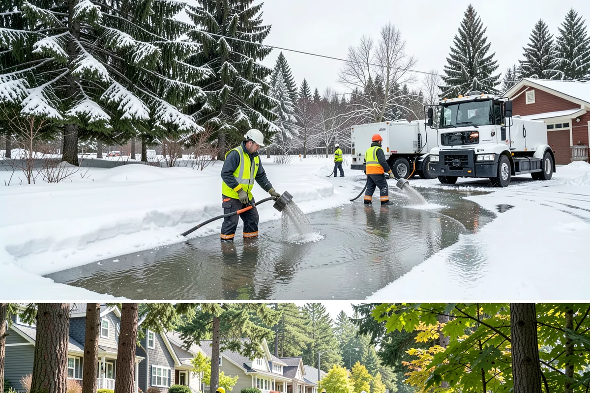 Pre-Storm Treatment in Normandy Park, King County, WA - Pretreatment is applied in the hours before any forecast snow, most often during December and January cold snaps.