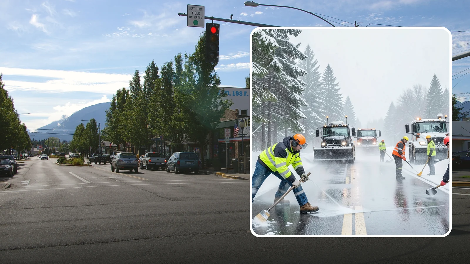 Pre-Storm Treatment in North Bend, King County, WA - Proactive anti-icing applied before snow arrives so accumulation never bonds to your pavement.