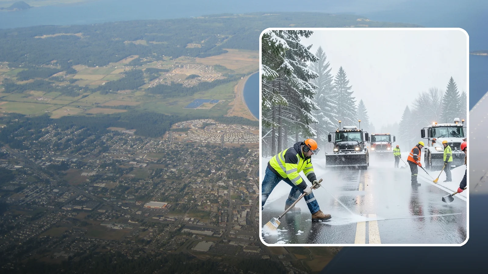 Pre-Storm Treatment in Oak Harbor, Island County, WA - Proactive anti-icing applied before snow arrives so accumulation never bonds to your pavement.