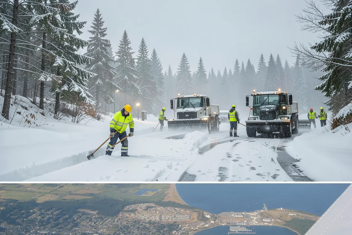 Pre-Storm Treatment in Oak Harbor, Island County, WA - Pretreatment is applied in the hours before any forecast snow, most often during December and January cold snaps.