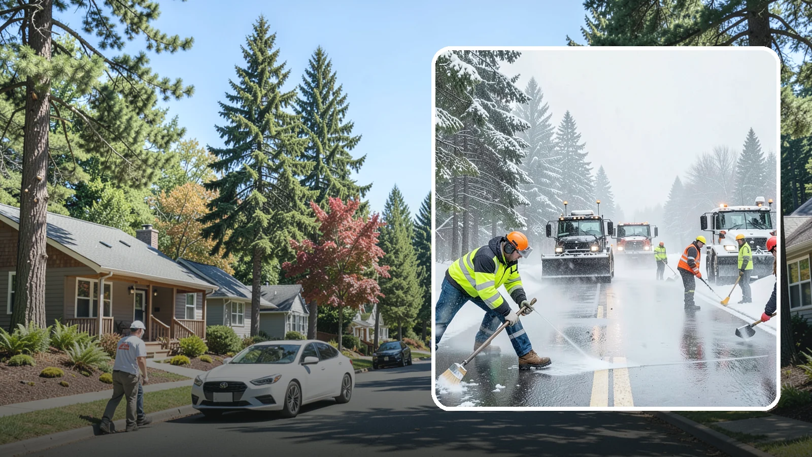 Pre-Storm Treatment in Orting, Pierce County, WA - Proactive anti-icing applied before snow arrives so accumulation never bonds to your pavement.