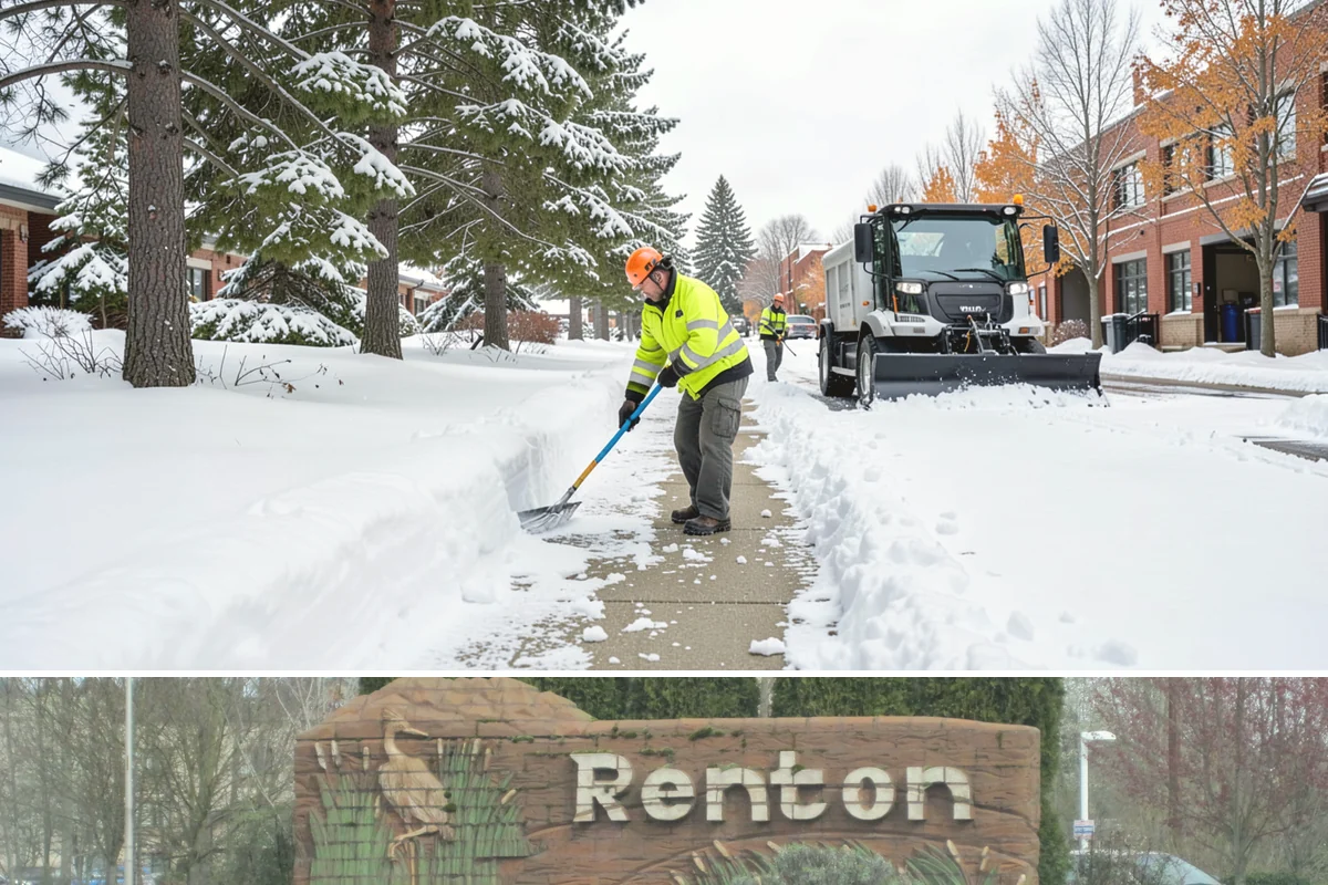 Pre-Storm Treatment in Renton, King County, WA - Pretreatment is applied in the hours before any forecast snow, most often during December and January cold snaps.
