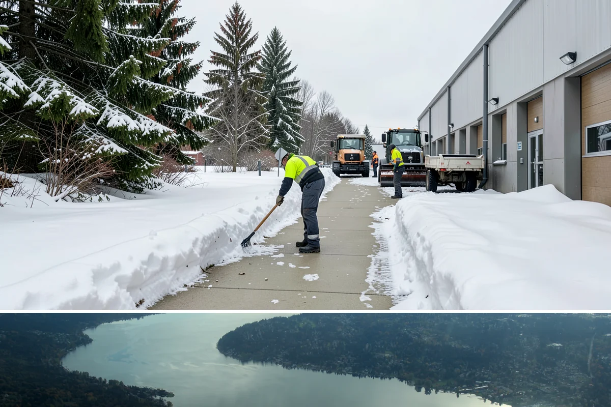 Pre-Storm Treatment in Sammamish, King County, WA - Pretreatment is applied in the hours before any forecast snow, most often during December and January cold snaps.