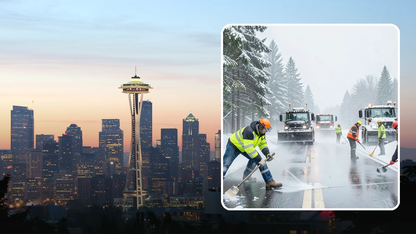 Pre-Storm Treatment in Seattle, King County, WA - Proactive anti-icing applied before snow arrives so accumulation never bonds to your pavement.