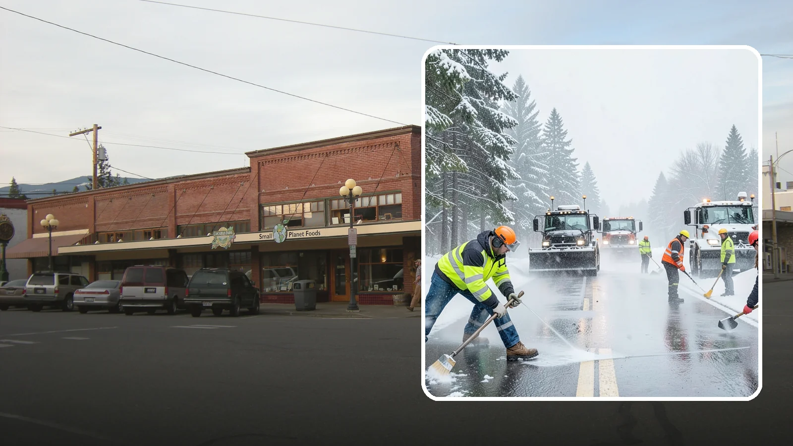 Pre-Storm Treatment in Sedro-Woolley, Skagit County, WA - Proactive anti-icing applied before snow arrives so accumulation never bonds to your pavement.