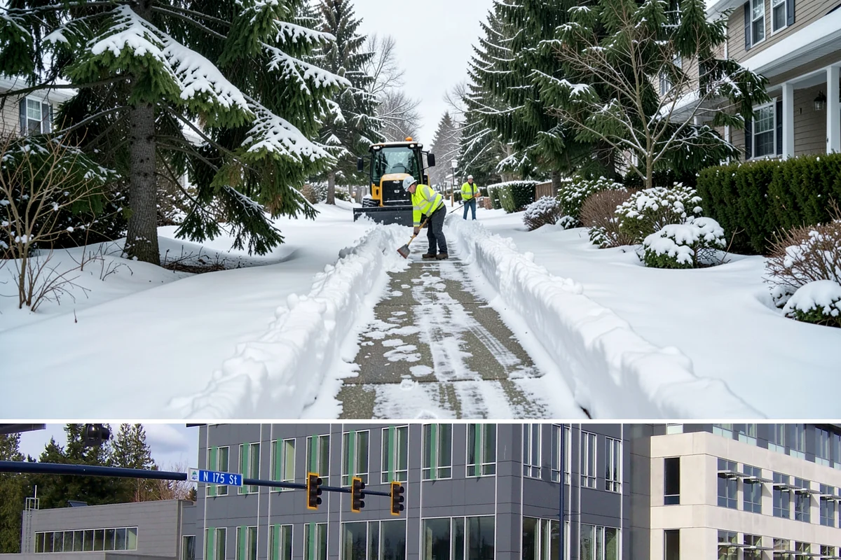 Pre-Storm Treatment in Shoreline, King County, WA - Pretreatment is applied in the hours before any forecast snow, most often during December and January cold snaps.