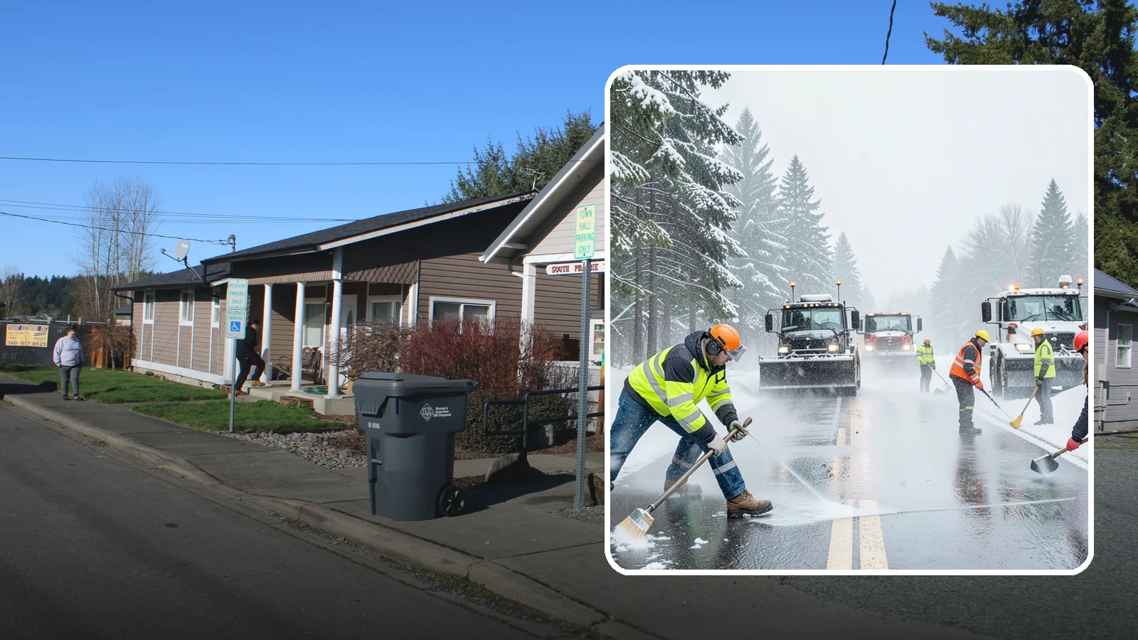 Pre-Storm Treatment in South Prairie, Pierce County, WA - Proactive anti-icing applied before snow arrives so accumulation never bonds to your pavement.