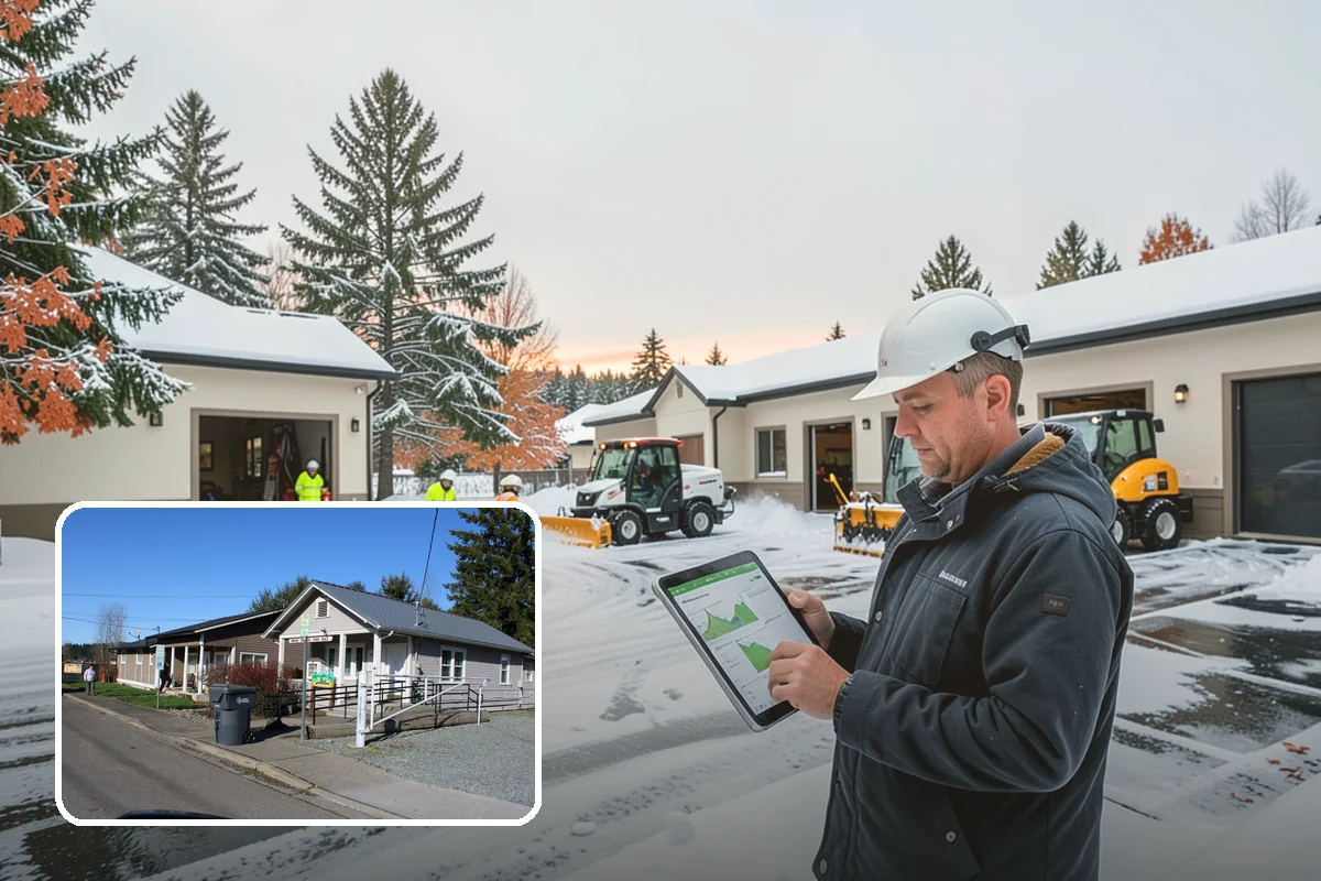 Pre-Storm Treatment in South Prairie, Pierce County, WA - Prevents snow and ice from bonding to pavement