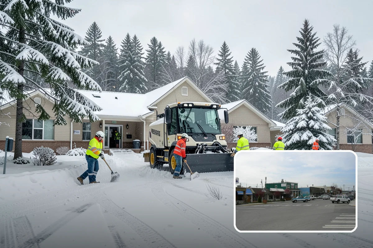 Pre-Storm Treatment in Stanwood, Snohomish County, WA - Prevents snow and ice from bonding to pavement